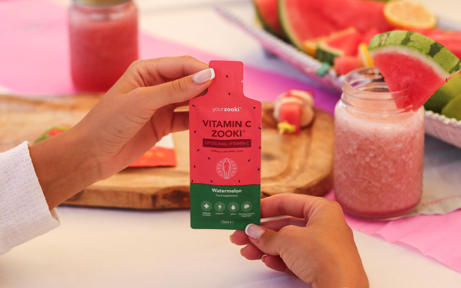 Zooki watermelon strawberry smoothie