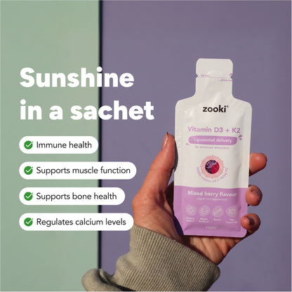 Vitamin D3+K2, Liposomal Liquid Sachets