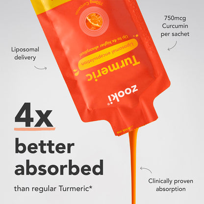 Turmeric, Liposomal Curcumin Liquid Sachets