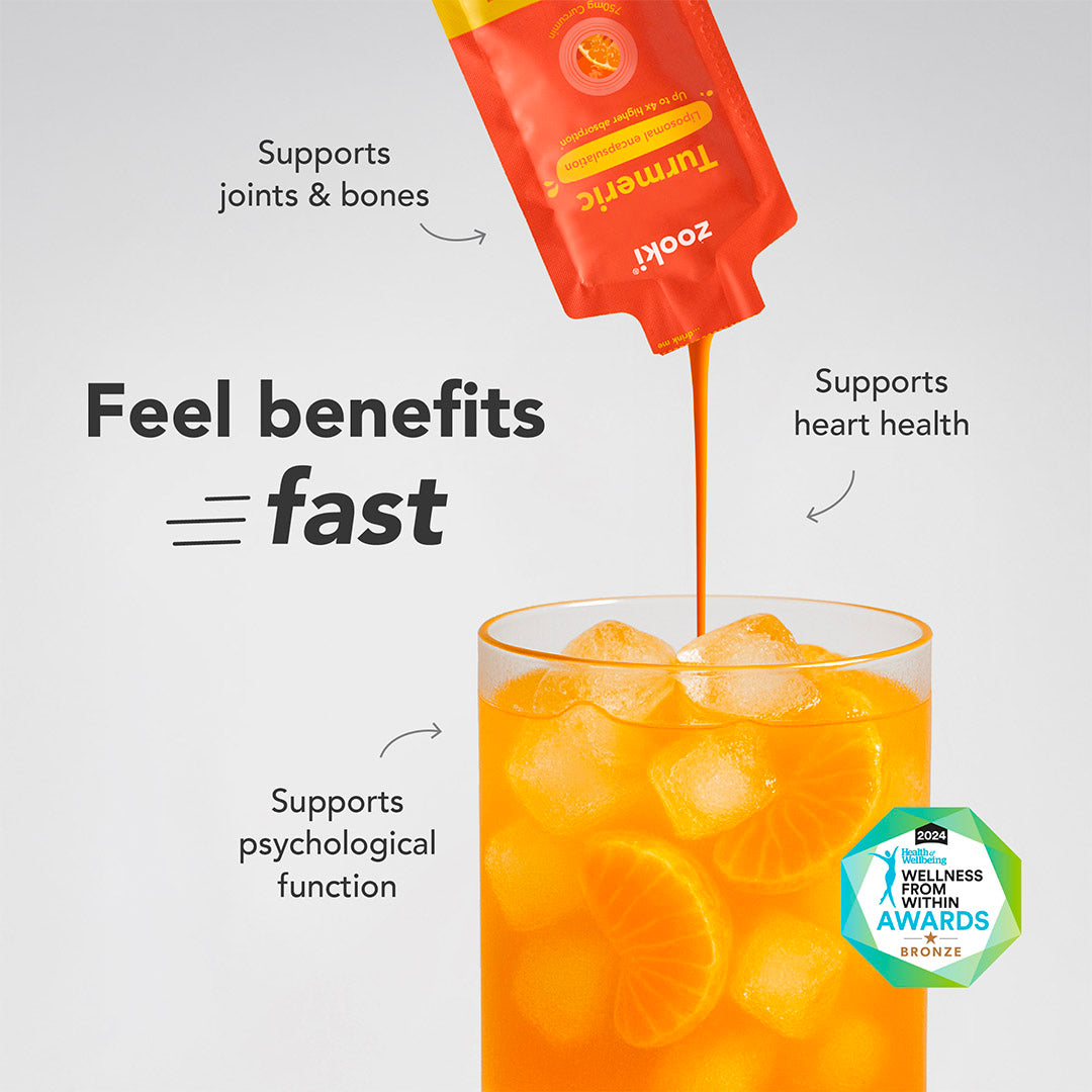 Liposomal Curcumin Liquid, 4x Higher Absorption Turmeric - Zooki