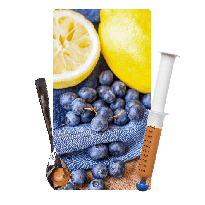 Probiotics made from natural ingredients Blueberry Lemon